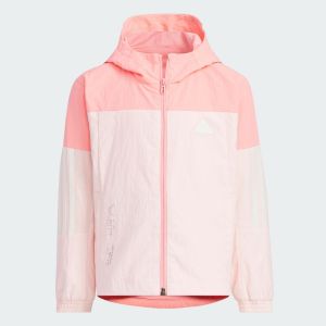【adidas】 小童寬鬆風布連帽外套