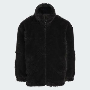 【adidas】 小童Original保暖毛茸茸立領外套