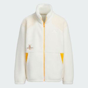 【adidas】 大童長袖立領QQ毛外套